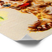 愛らしいコッカースパニエル犬の上の子犬走 ポスター (角)