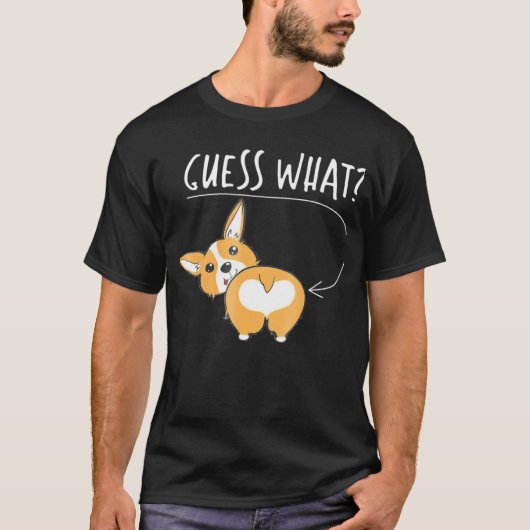愛らしいコルギお尻推測What Tee Tシャツ (正面)