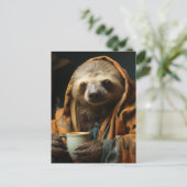 愛らしいコーヒーのつまみ ポストカード (スタンド正面)