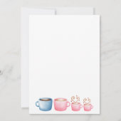 愛らしいコーヒーをテーマにした第2回ベビーガール散水 招待状 (裏面)