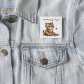 愛らしいコーヒーキットンウォールアート 缶バッジ (インサイチュ)