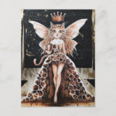 愛らしいコーヒーキャットフェアリーでのファッションショー ポストカード (正面)