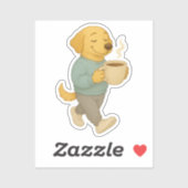 愛らしいコーヒードッグクリップアート シール (シート)