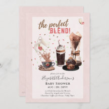 愛らしいコーヒーポットベビーシャワーブランチ招待状
