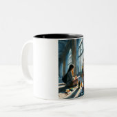 愛らしいコーヒーマグ ツートーンマグカップ (正面左)