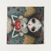 愛らしいゴシック様式のバレンタイン人形 タペストリー (正面(横))