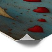 愛らしいゴシック様式のバレンタイン人形 ポスター (角)