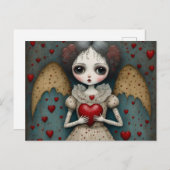 愛らしいゴシック様式のバレンタイン人形 ポストカード (正面/裏面)
