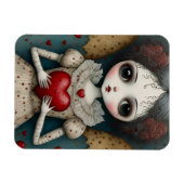 愛らしいゴシック様式のバレンタイン人形 マグネット (横)