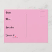 愛らしいゴーストフレンドハロウィーンデザイン インビテーションポストカード (裏面)