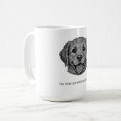 愛らしいゴールデンレトリバーの子犬 コーヒーマグカップ (正面左)