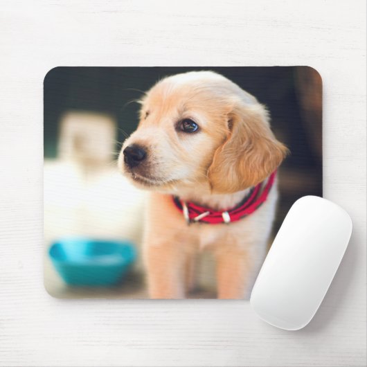 愛らしいゴールデンレトリバーパピー マウスパッド (マウス)