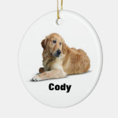 愛らしいゴールデン・リトリーバー犬のオーナメント セラミックオーナメント (左)