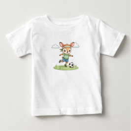 愛らしいサッカーファンの子供用グラフィックTシャツ ベビーTシャツ