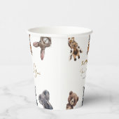 愛らしいサファリフォレストアニマルズ誕生日 紙コップ (右)