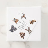 愛らしいサファリ動物のベビーシャワー フェイバータグ (インサイチュ)