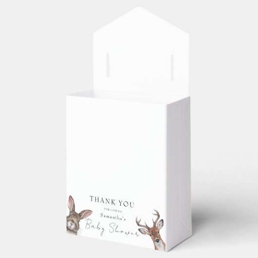 愛らしいサファリ動物のベビーシャワー フェイバーボックス (オープン)