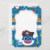 愛らしいサメ青い背中 招待状 (正面)