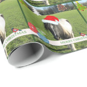 愛らしいサンタの馬の休日の包装紙 ラッピングペーパー (ロールコーナー)