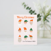 愛らしいサンタクロースのパターン シーズンカード (スタンド正面)