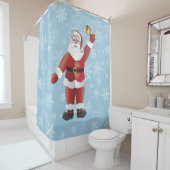 愛らしいサンタクロースの漫画のおもしろいクリスマス シャワーカーテン (インサイチュ)