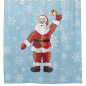 愛らしいサンタクロースの漫画のおもしろいクリスマス シャワーカーテン (正面)