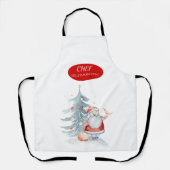愛らしいサンタクロースホリデイ エプロン (正面)