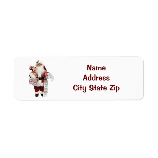 *愛らしいサンタクロース*住所 シール (正面)