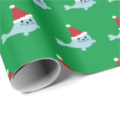 愛らしいサンタシールラッピング紙 ラッピングペーパー (ロールコーナー)