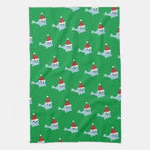 愛らしいサンタシール キッチンタオル (縦)