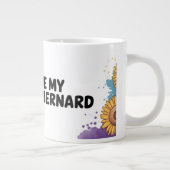 「愛らしいサンバーナードひまわりの花 ジャンボコーヒーマグカップ (右)