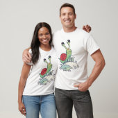 愛らしいサーフィンカタツムリ Tシャツ (ユニセックス)