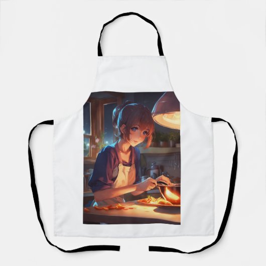 愛らしいシェフアニメエプロン – かわいい女の子の料理おもしろい» エプロン (正面)