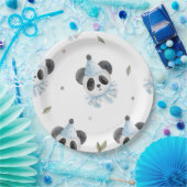 愛らしいシックなパンダベア素朴紙プレート ペーパープレート (パーティー)