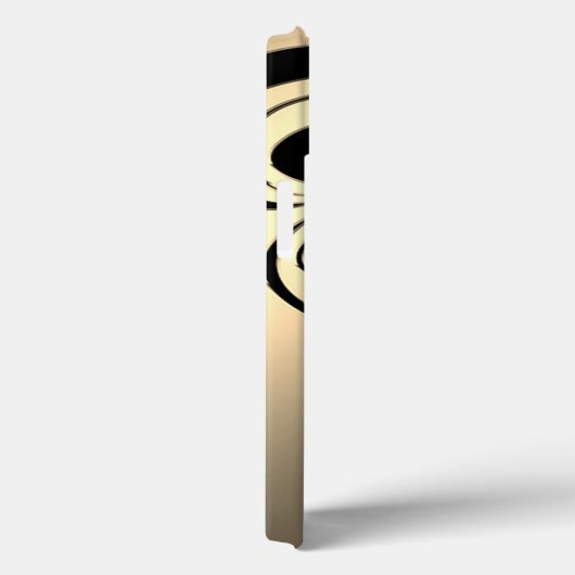 愛らしいシック金ゴールド、ブラックペイズリー-パーソナライズされた Case-Mate iPhoneケース (裏面 / 右)