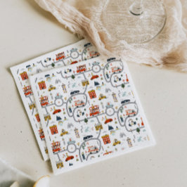 愛らしいシティカーズ誕生日 スタンダードカクテルナプキン