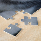 愛らしいシベリアンハスキーのそり犬の子犬 ジグソーパズル (側面)