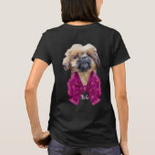 愛らしいシベリアン・ツーの子犬ナラ Tシャツ (裏面)
