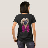愛らしいシベリアン・ツーの子犬ナラ Tシャツ (裏面フル)