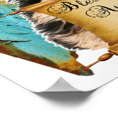 愛らしいシャビーシックヨークシャーテリア子犬エンジェル ポスター (角)