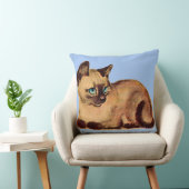 愛らしいシャム猫プリント クッション (椅子)