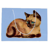 愛らしいシャム猫プリント ラージペーパーバッグ (裏面)