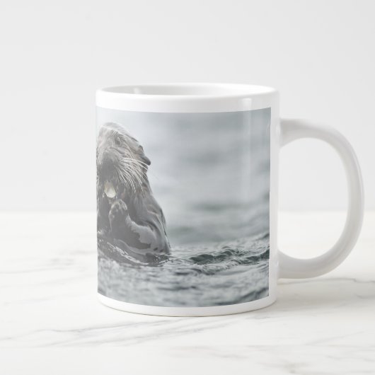 愛らしいシーオッター ジャンボコーヒーマグカップ (右)