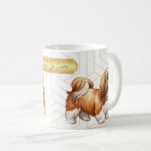 愛らしいシーズー柄の犬愛好家向けマグカップ コーヒーマグカップ (正面右)