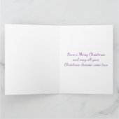 愛らしいシーズー（犬）のTzu子犬のクリスマスビレッジ カード (内部)