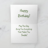 愛らしいシーズー(犬)ツ誕生日 カード (内部)