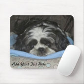 愛らしいシーズー(犬)Tzuの子犬用マウスパッドをカスタマイズ マウスパッド (マウス)