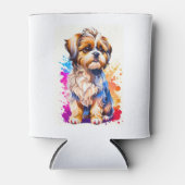 愛らしいシーズー（犬）Tzu 缶クーラー (正面)
