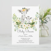 愛らしいジャングルキレーフベビーシャワー招待状 招待状 (スタンド正面)