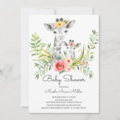 愛らしいジャングルキレーフベビーシャワー招待状 招待状 (正面)